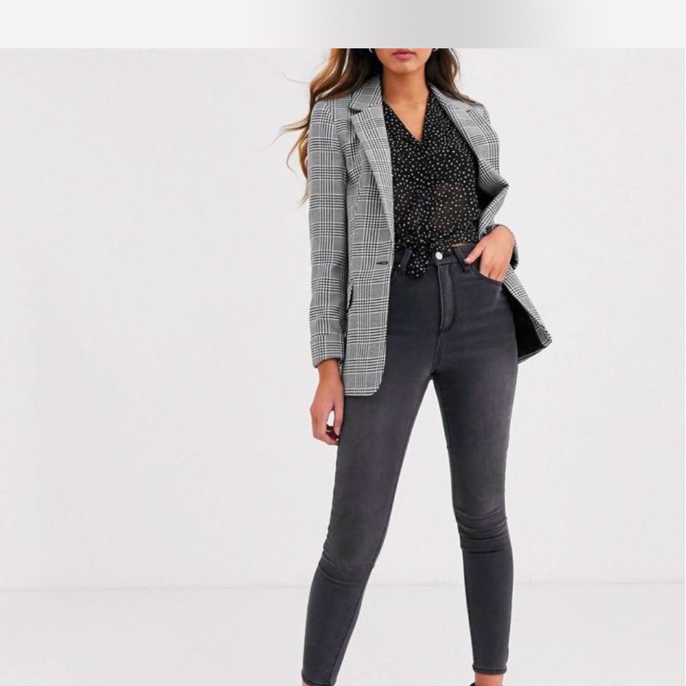Gray plaid blazer from asos